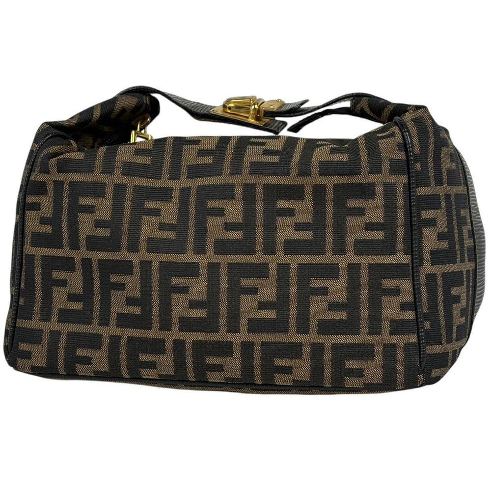 Fendi Zucca handbag vanity bag canvas brown